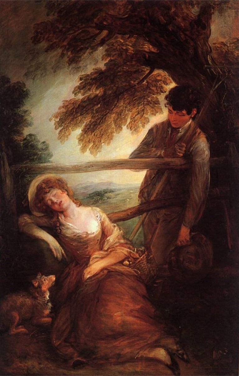 Haymaker And Sleeping Girl by Thomas Gainsborough